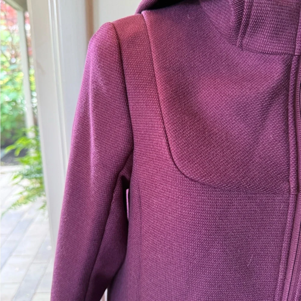 Lululemon Athletica Purple Trench Coat with High Collar - Picture 3 of 14